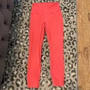 Lululemon Athletica Double Lined Coral Leggings Size 6